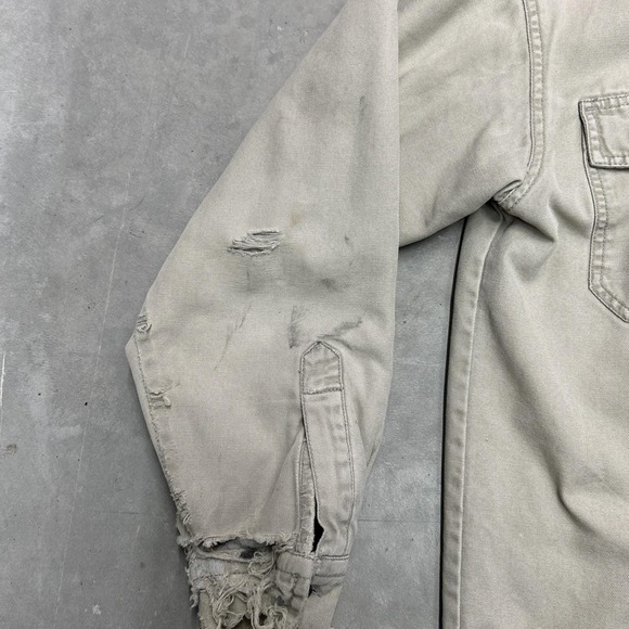 Vintage 1990s Distressed Levi's Barn Jacket w/Fleece Lining | Size: M - Picture 5 of 11